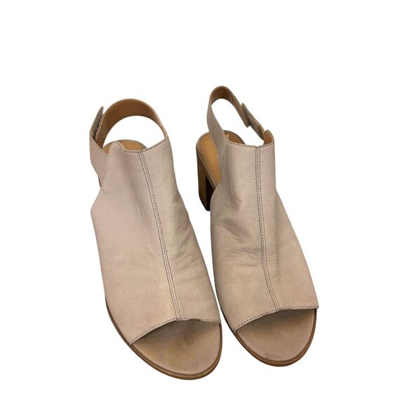 Franco Sarto Helix Peep Toe Sling Back Stacked Heel Sandal Women’s 9.5 Cashmere - Picture 5 of 8